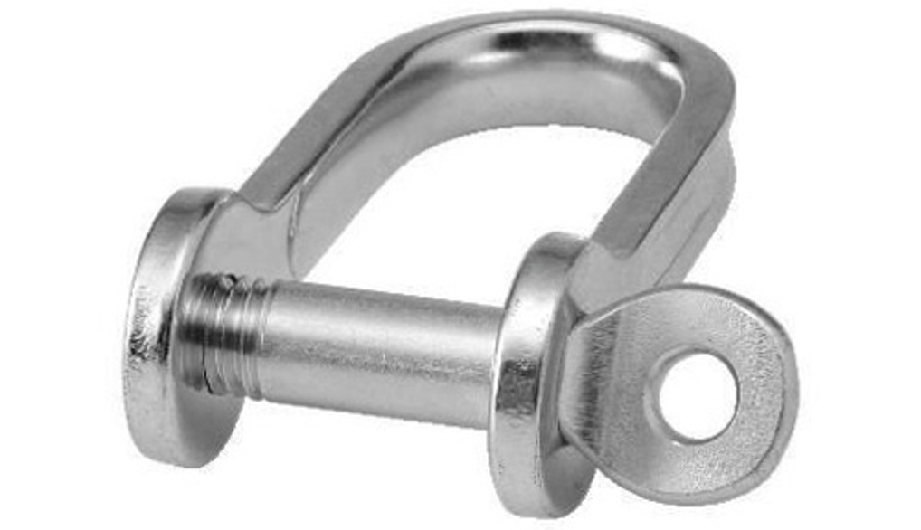 Niroflachstahlschäkel gerade Form