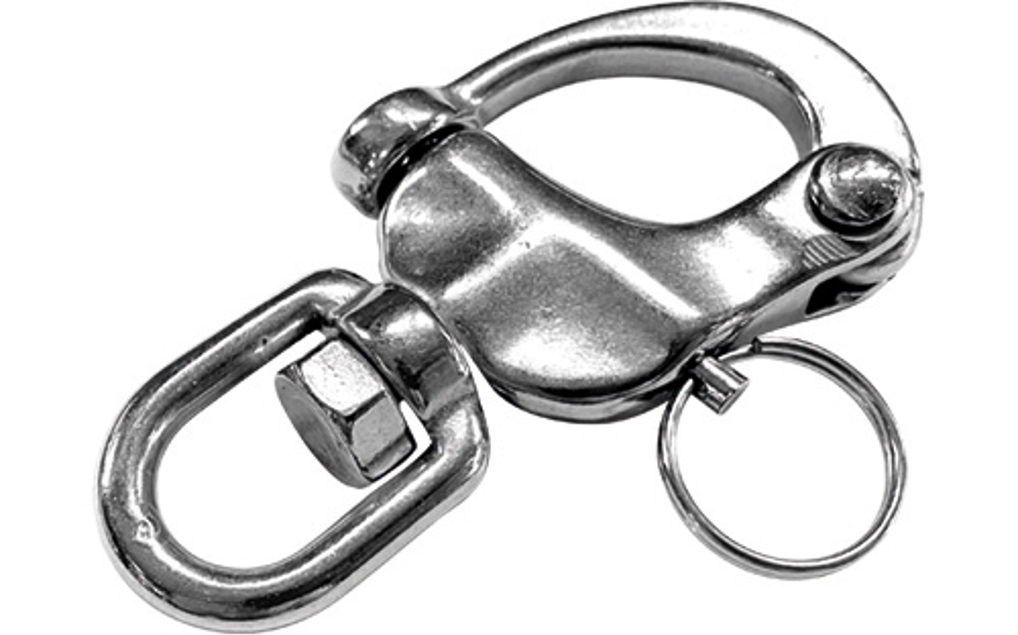 Niroschnappschäkel mit Wirbel